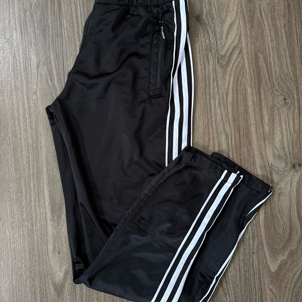 Nike Black Joggers with White Triple Side Stripes